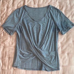 lululemon athletica grey wrap top shirt LIKE NEW!
